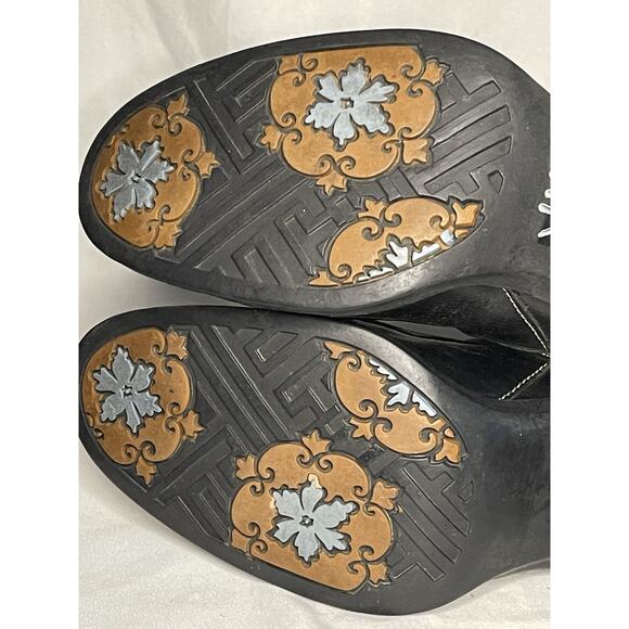 Indigo By Clark’s Leather Boots Women’s Size 6.5 Black Buckle Side Zip Heel Soft - Picture 11 of 16